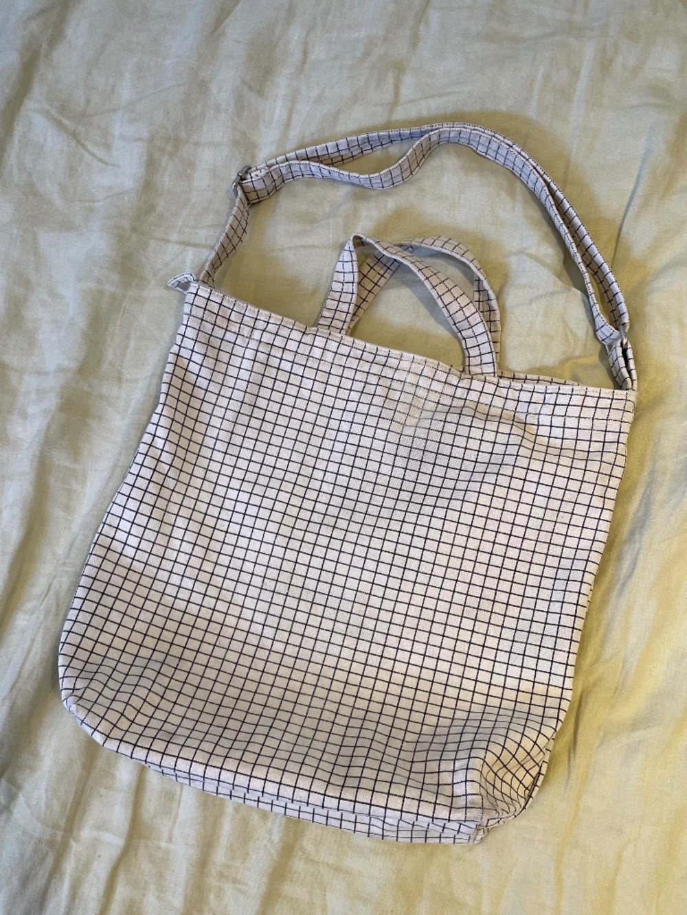 BAGGU Grid Canvas Tote